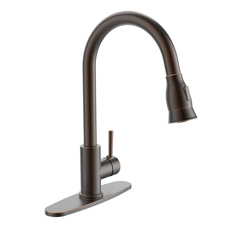 Sanipro NSF Cupc Single Lever Flexible Sink Tap 7 Type Gold Hot and Cold Water Pull-out Mixer Kitchen Faucets