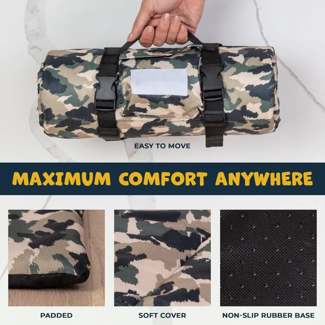 Portable with Clip-on Carrying Strap Provides Comfort Dog Travel Mat