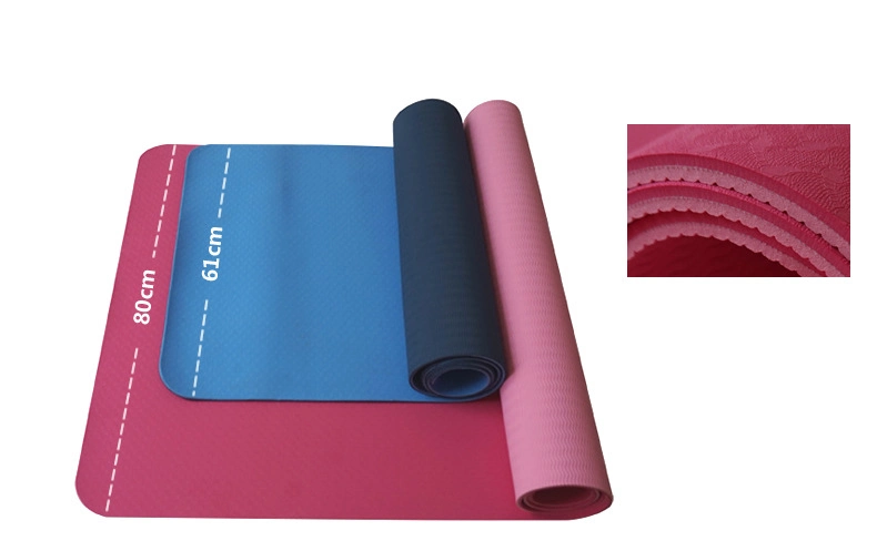 Custom Print Thick Gymnastics Organic Eco Friendly Natural Rubber TPE Pilates Yoga Mat