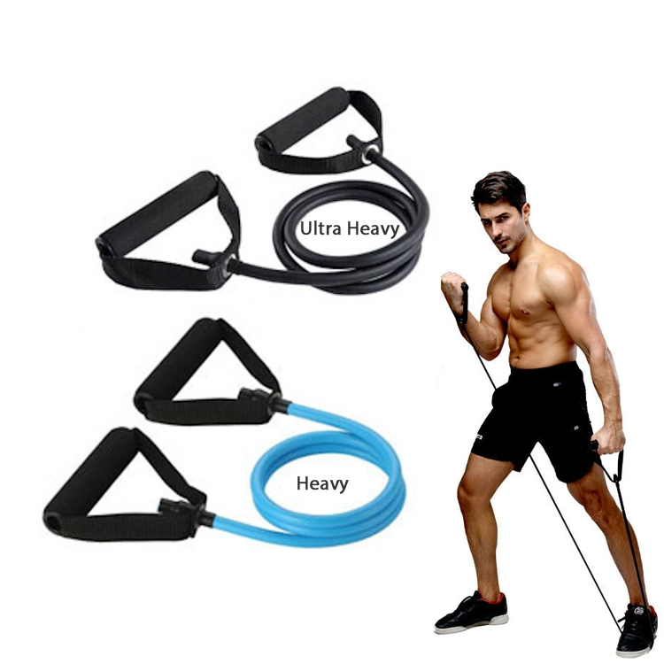 Factory Price Home Gym Workout Stretchy Tension Resistance Bands with Different Resistance Level, Customized 5 Colors 1.2m Crossfit Yoga Training Bands Set
