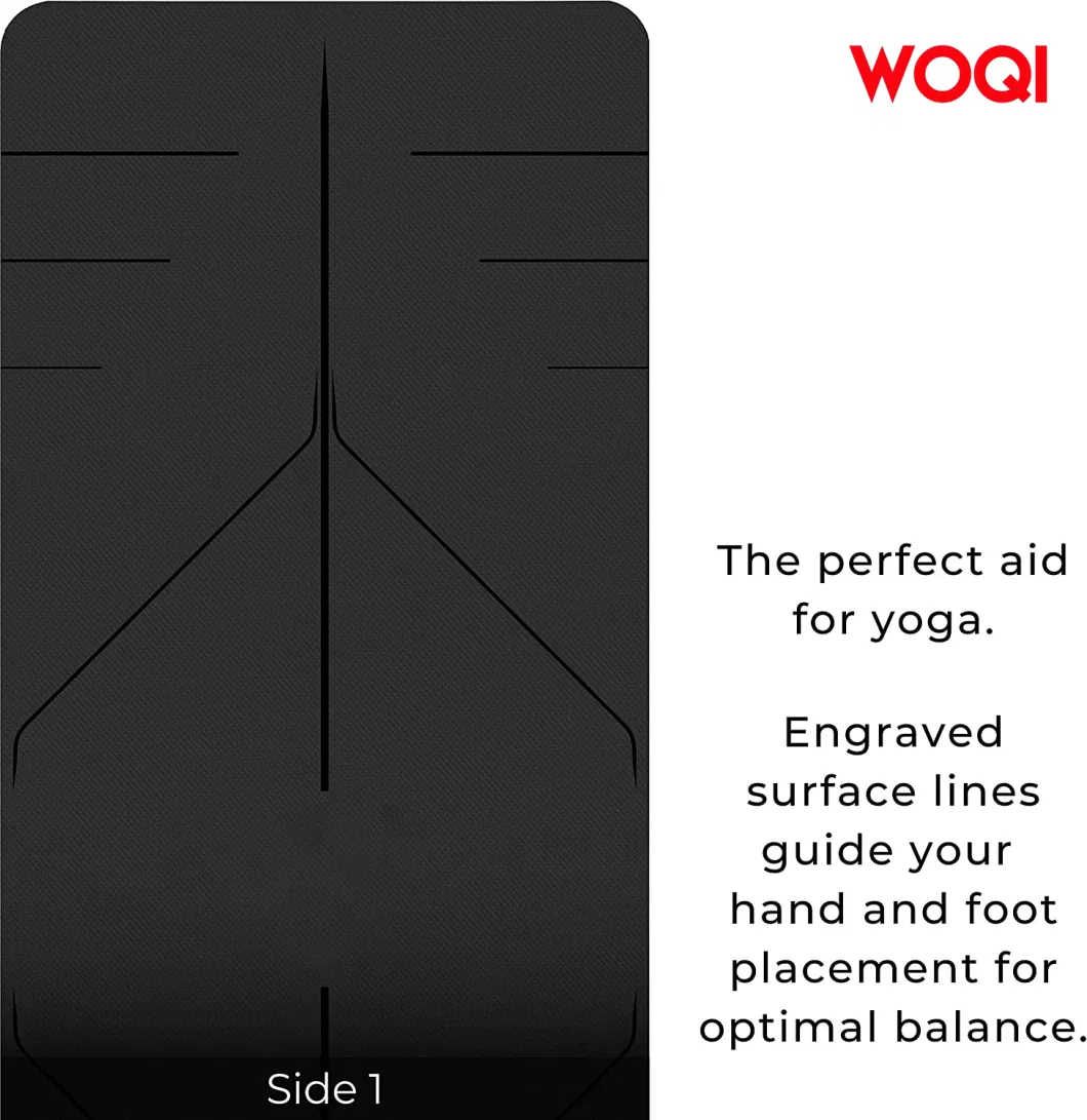 Woqi New Foldable Anti Slip Yoga Mat with Raised Points, 6mm Thick Sports and Fitness Pilates Gymnastics Mat