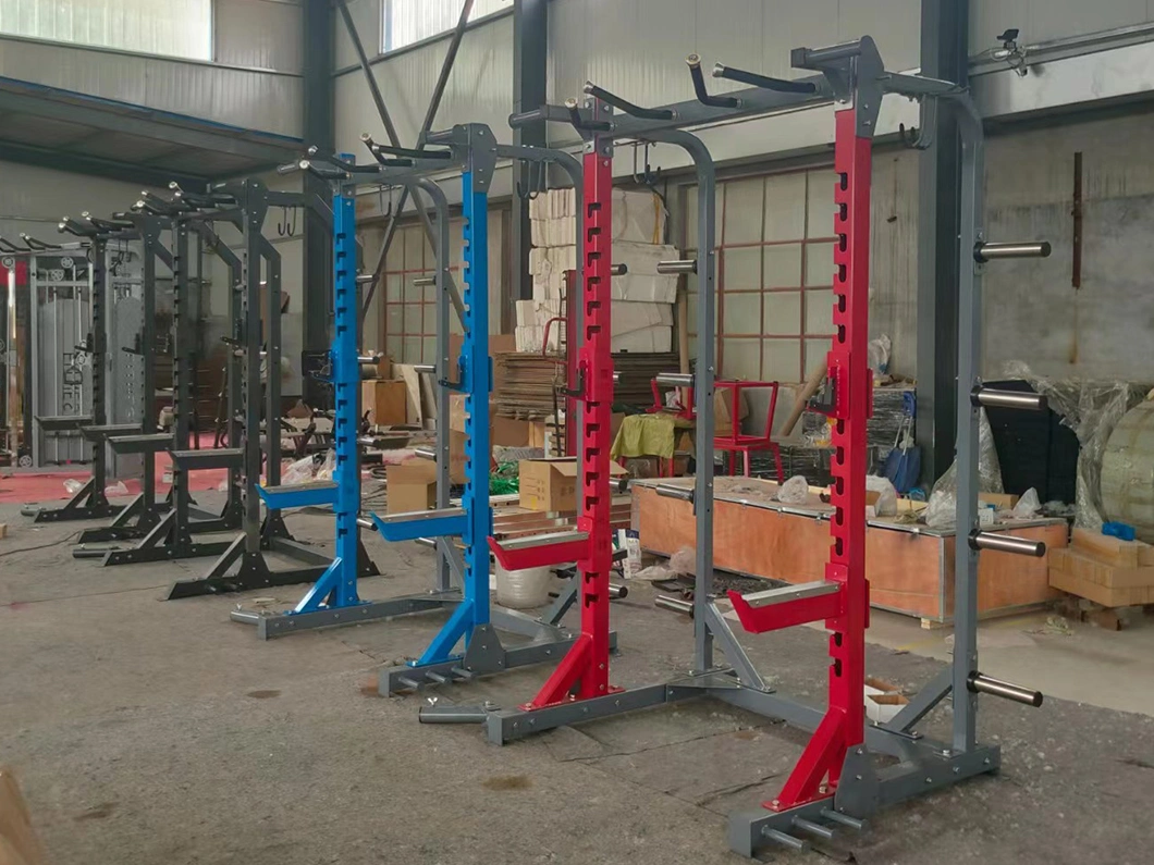 New Style Gym Machine Squat Rack with Optional Lat Pull-Down Attachment