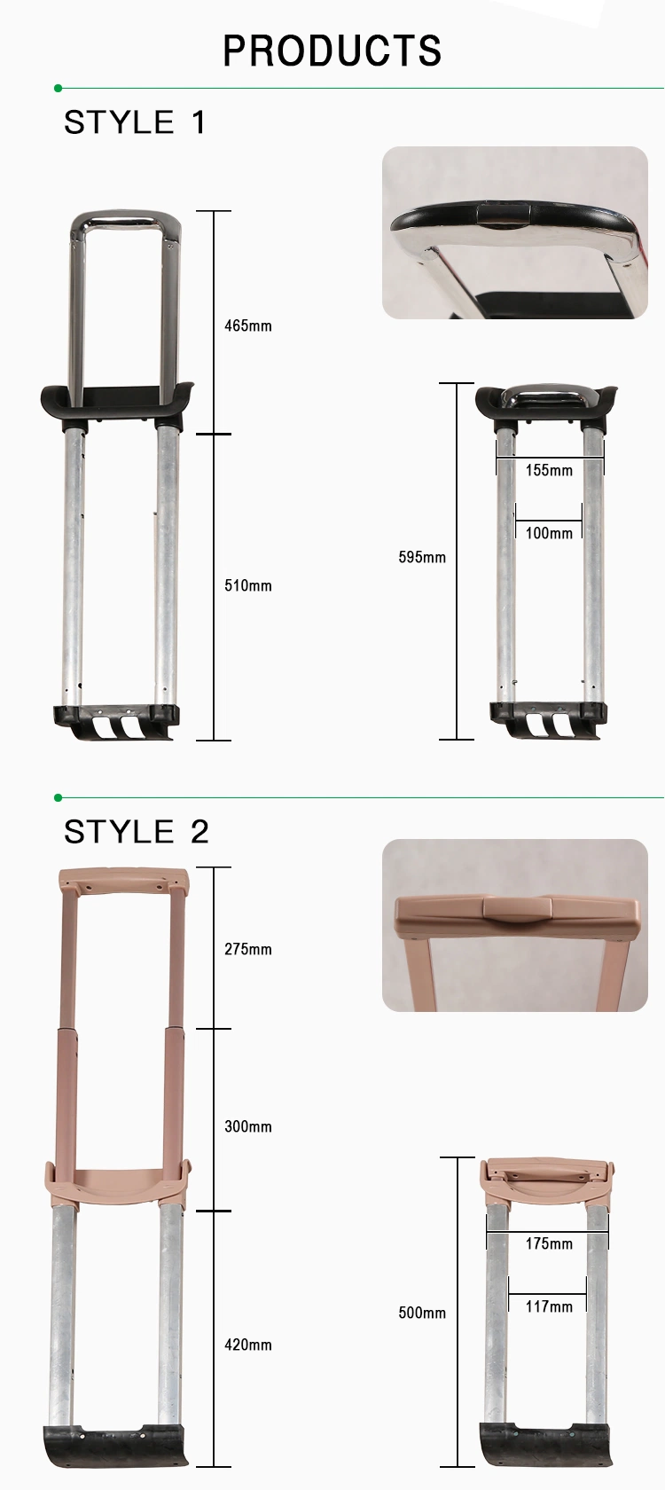 Telescopic Suitcase Handle / Trolley Pulling Handle / Suitcase Bar