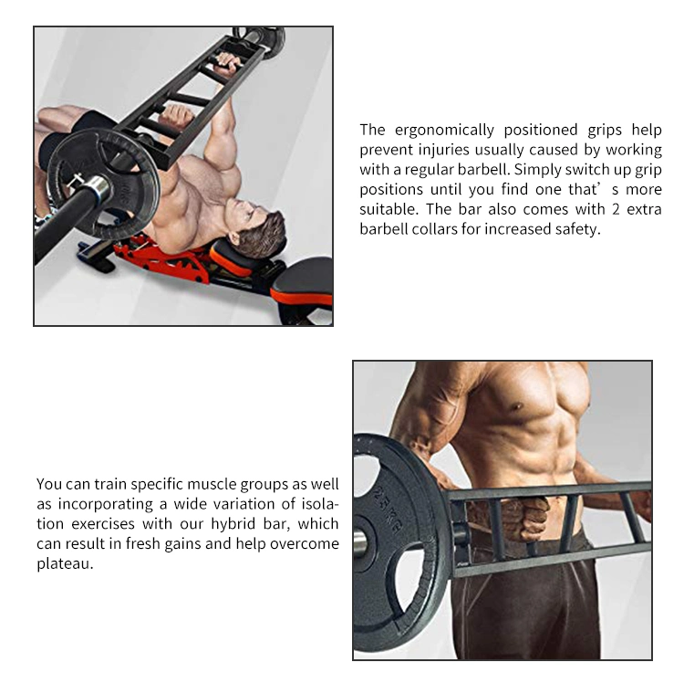 Multi Gym Weight Lifting Barbell Fitness Equipment Black Swiss Bar