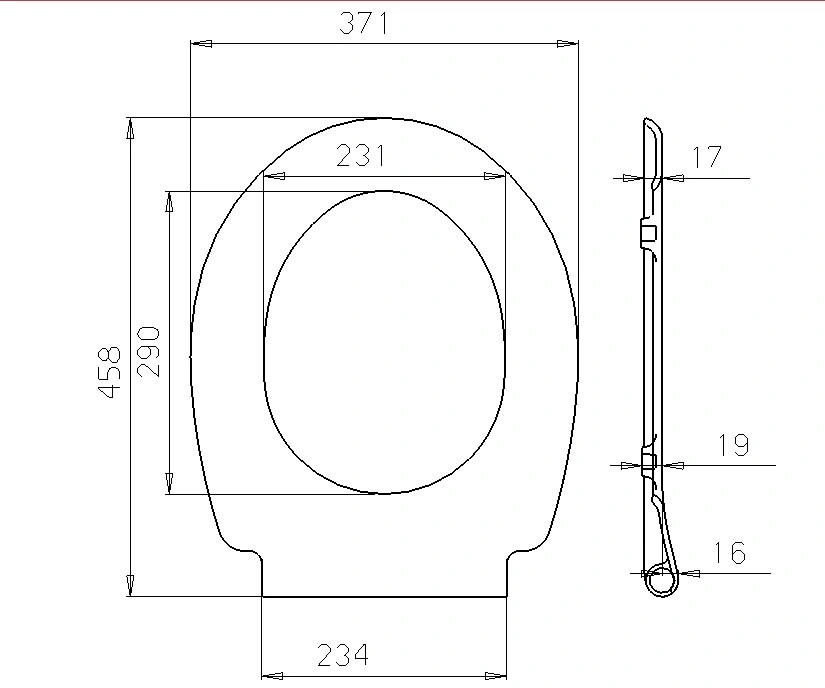 Simple Single Press Quick Release Thin Wc Seat Cover Slow Drop Easy Operate Duroplast Slim UF Toilet Seat