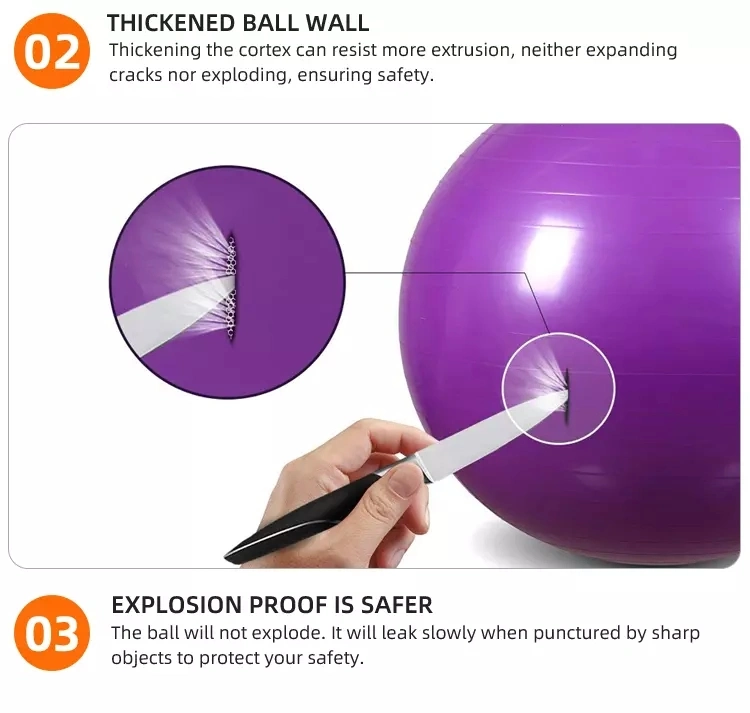 Custom Logo OEM Exercise Balance Trainer PVC Yoga Ball Gym Exercise Eco Friendly Yoga Ball Balance PVC Yoga Ball