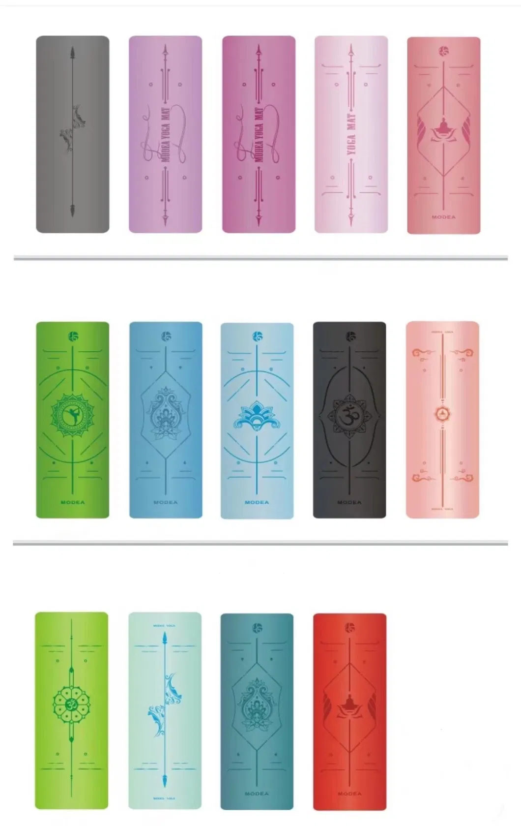 Natural Rubber PU Yoga Mat with Customized Design