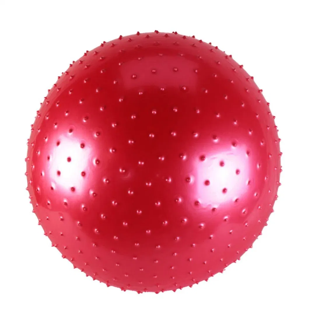 PVC Yoga Ball Massage Exercise Ball Manufacturer PVC 55cm Yoga Ball Anti-Burst with Pump PVC Massage Gym Ball for Pilates