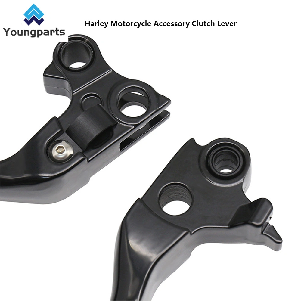 Youngparts 1 Pair Motorcycle Brake Clutch Hand Lever Handle for Harley Softail Fat Boy Flst 1996-14 Dyna Low Rider Street Fat Bob Fxd Fld