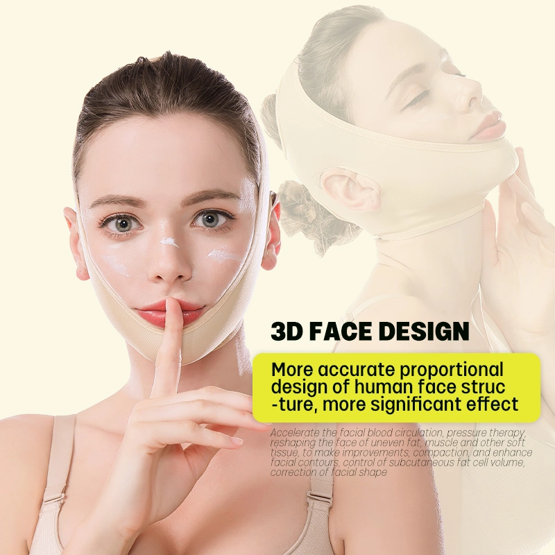 Women&prime;s Anti-Wrinkle Face-Lifting V Face Line Slimming Belt Anti-Aging and Facial Breathable Compression Chin Bandage