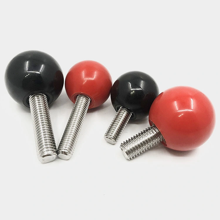 M4 M5 M6 M8 M10 M12 M16 Red Black 304 Stainless Steel Bakelite Round Head Ball Handle Hand Screw Small Knob Bakelites Handle