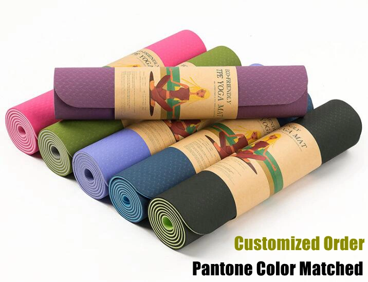 High Quality TPE Material Foldable Non-Slip Exercise Yoga Mat for Women