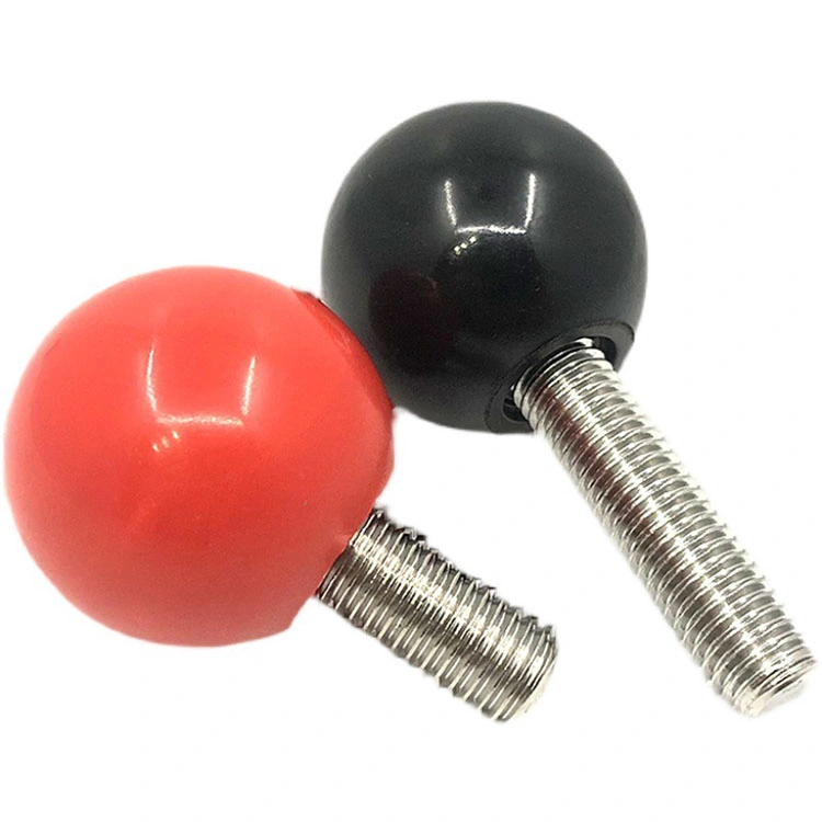 M4 M5 M6 M8 M10 M12 M16 Red Black 304 Stainless Steel Bakelite Round Head Ball Handle Hand Screw Small Knob Bakelites Handle