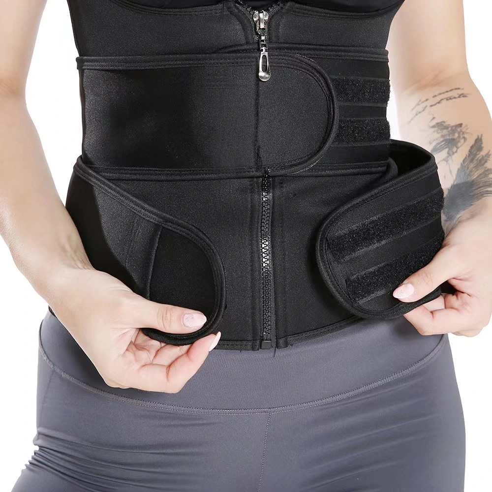 Double Buckle Sports Waist Belt in Black Gym