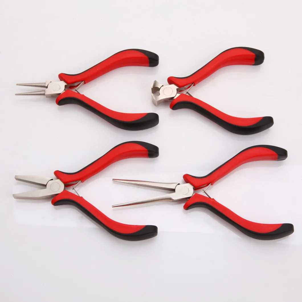 Mini Pliers, Professional Hand Tools, Hardware Tools, CRV or Carbon Steel, Dipped Handle, PVC Handle, Polish, Nickel Plated, 4.5&quot;, 5&quot;, 5.5&quot;
