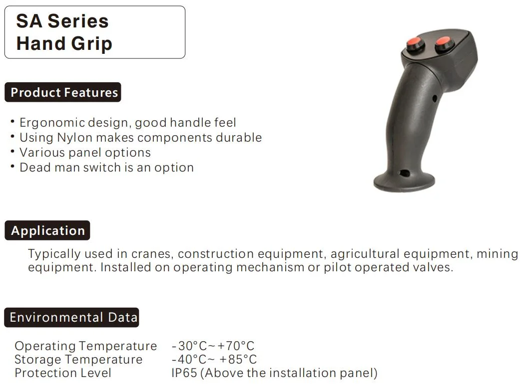 Operating Mechanism Installed SA Series Hand Grip Industrial Control Joystick Handle