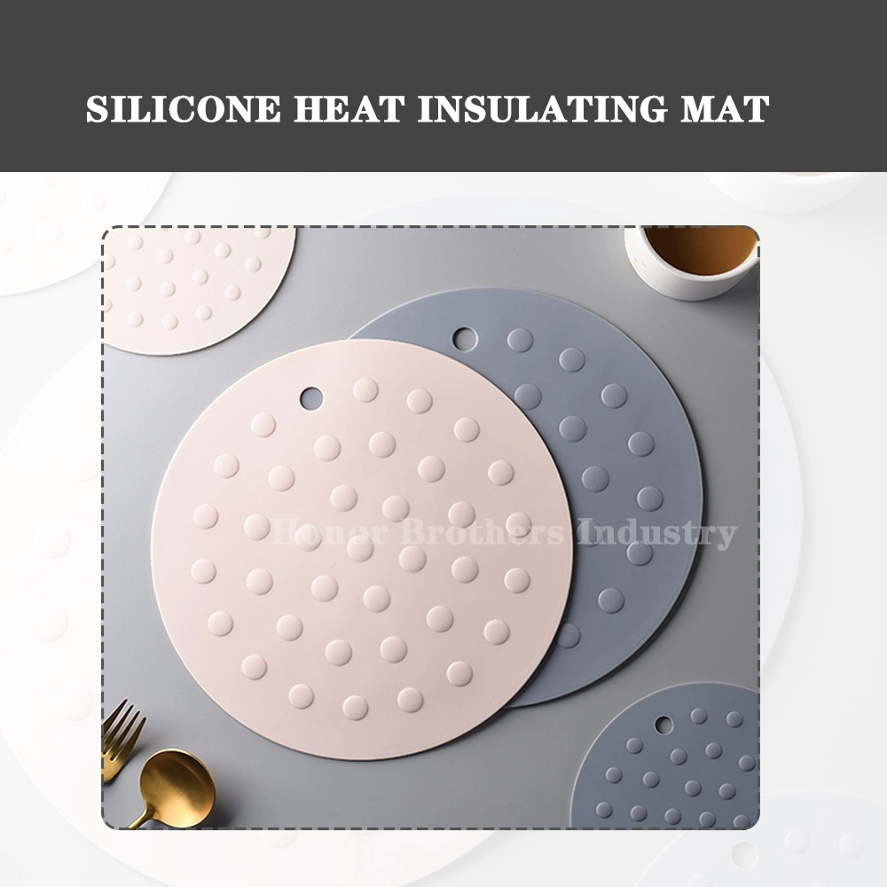 Customizable Heat-Resistant Non-Slip Silicone Coffee Mat for Kitchen Bar Table Dish Drying