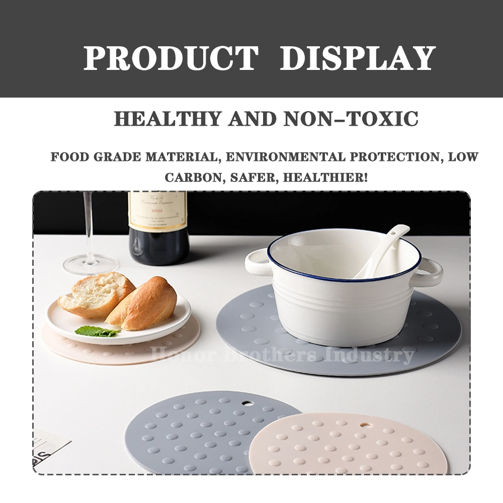 Customizable Heat-Resistant Non-Slip Silicone Coffee Mat for Kitchen Bar Table Dish Drying