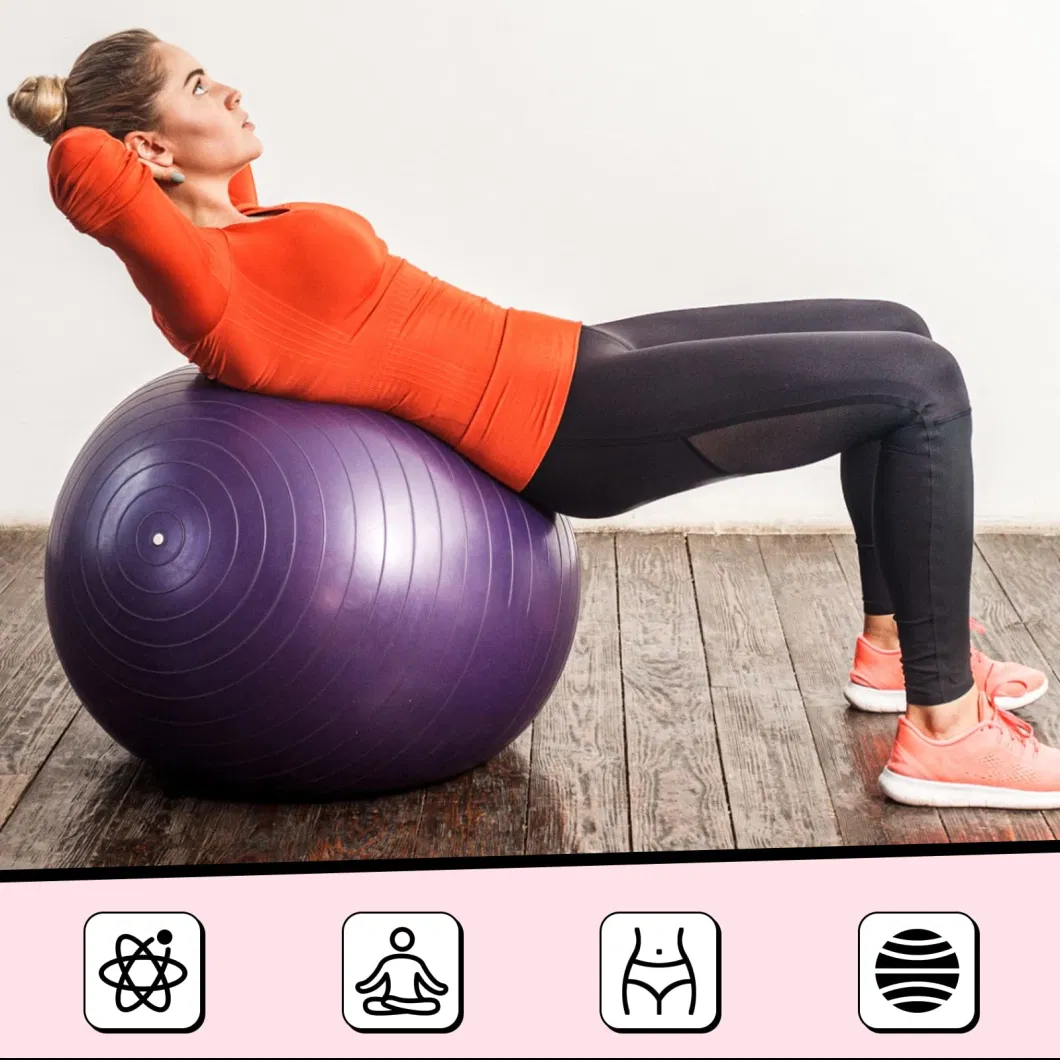 Amazon Hotselling Gym Exercise Fitness Inflatable Yoga Pilates Core Ball