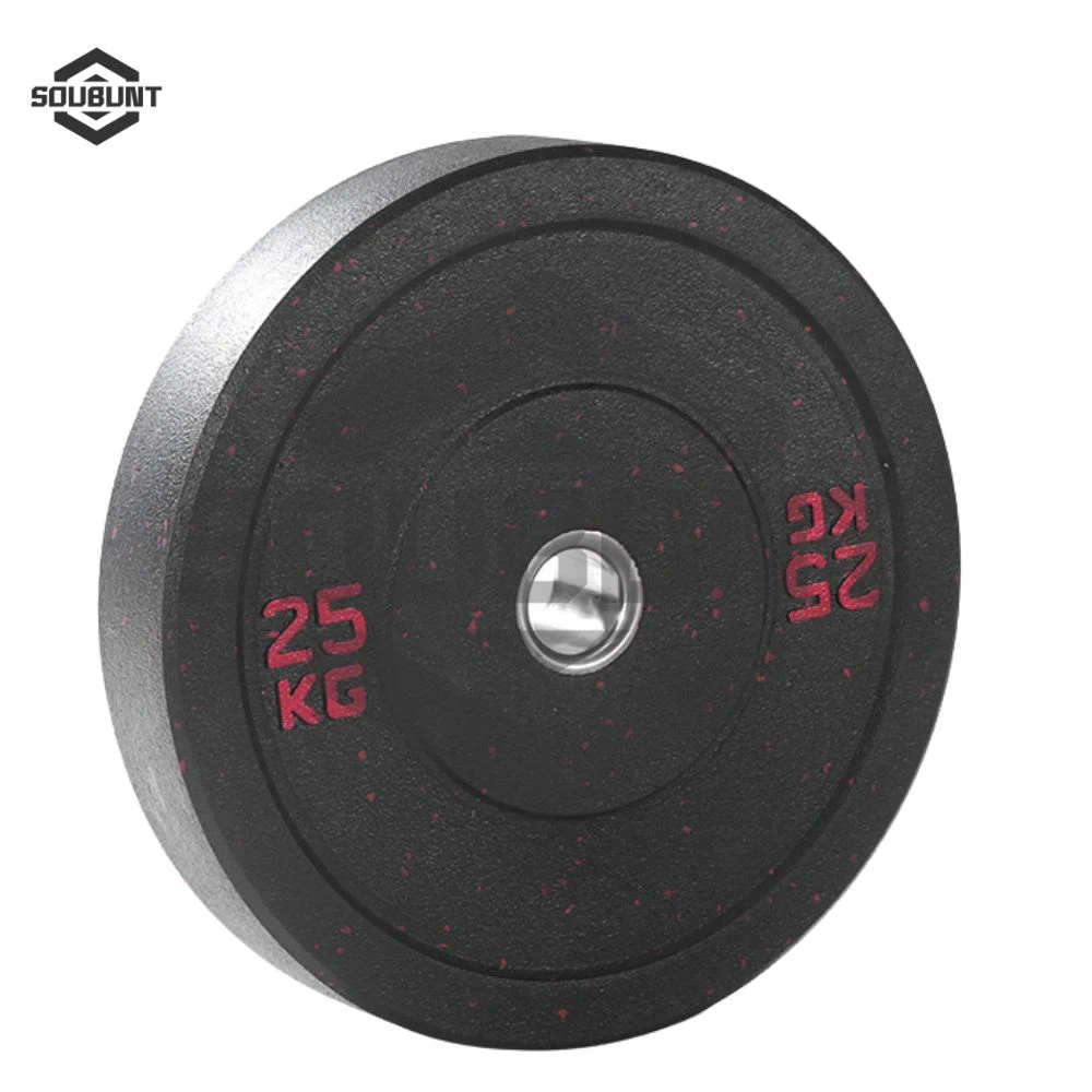 Colorful DOT Granule Rubber Plates Fine or Coarse Granules High Temp Rubber Crumb Barbell Bumper Plate