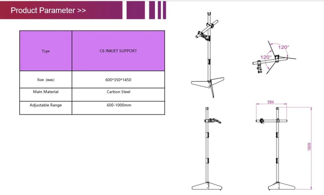 Cij Tij Hand Holder Coding Inkjet Printer Bracket Inkjet Support