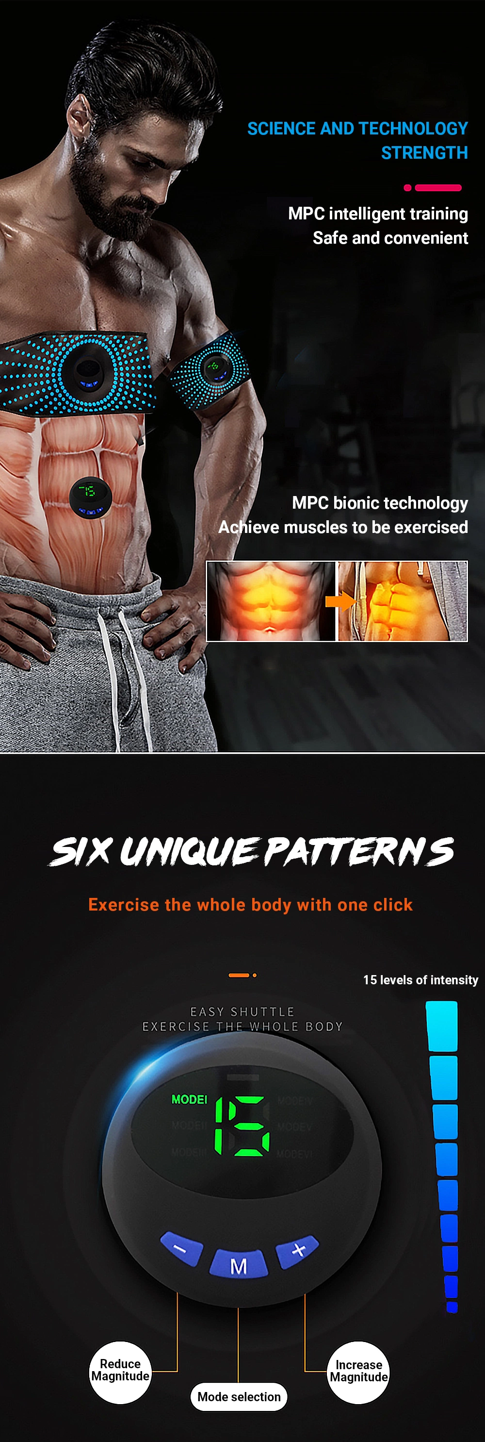 Mpc Intelligent Bionic Technology Exercises Waist Muscles Fat Loss and Body Shaping and Intelligent Fitness Waist Support Belts