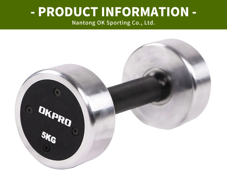 Okpro Free Weights Dumbbell Stainless Steel High Chromed Dumbbell
