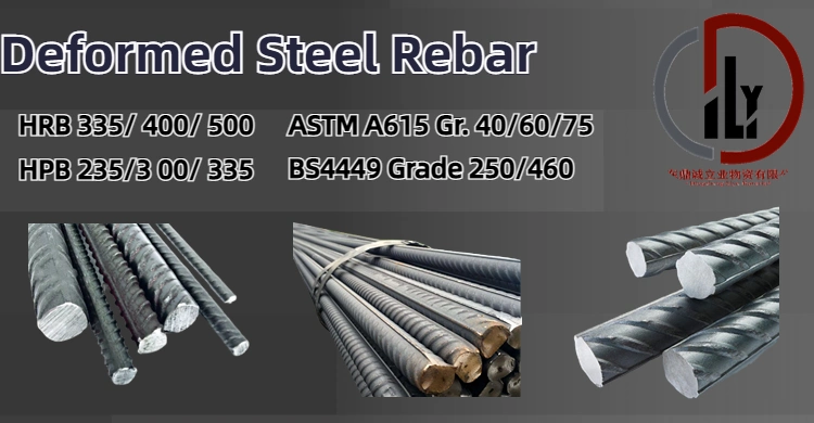 ASTM A615 Grade 60 Ca50 HRB335 HRB400 HRB500 A400c A500c A600c Steel Iron Rebar 6mm 8mm 10mm 12mm 16mm 20mm Iron Rods Deformed Steel Bar for Construction