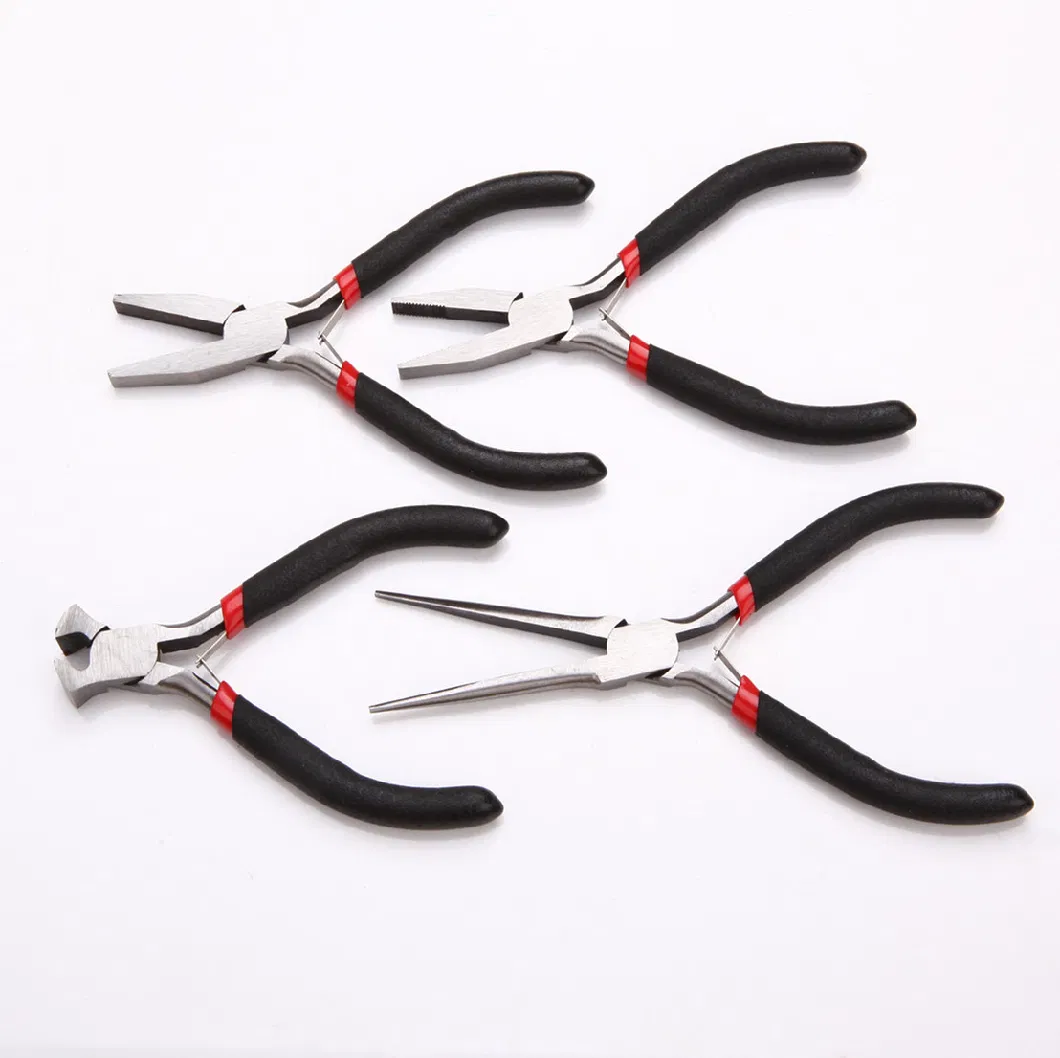 Mini Pliers, Professional Hand Tools, Hardware Tools, CRV or Carbon Steel, Dipped Handle, PVC Handle, Polish, Nickel Plated, 4.5&quot;, 5&quot;, 5.5&quot;