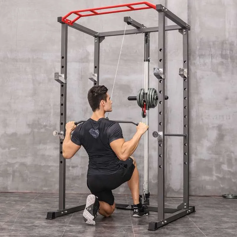 Wall Mounted Commercial Squat Rack Gym Equipment Multi Functional Pull up Bar Fitness Adjustable Squat Rack