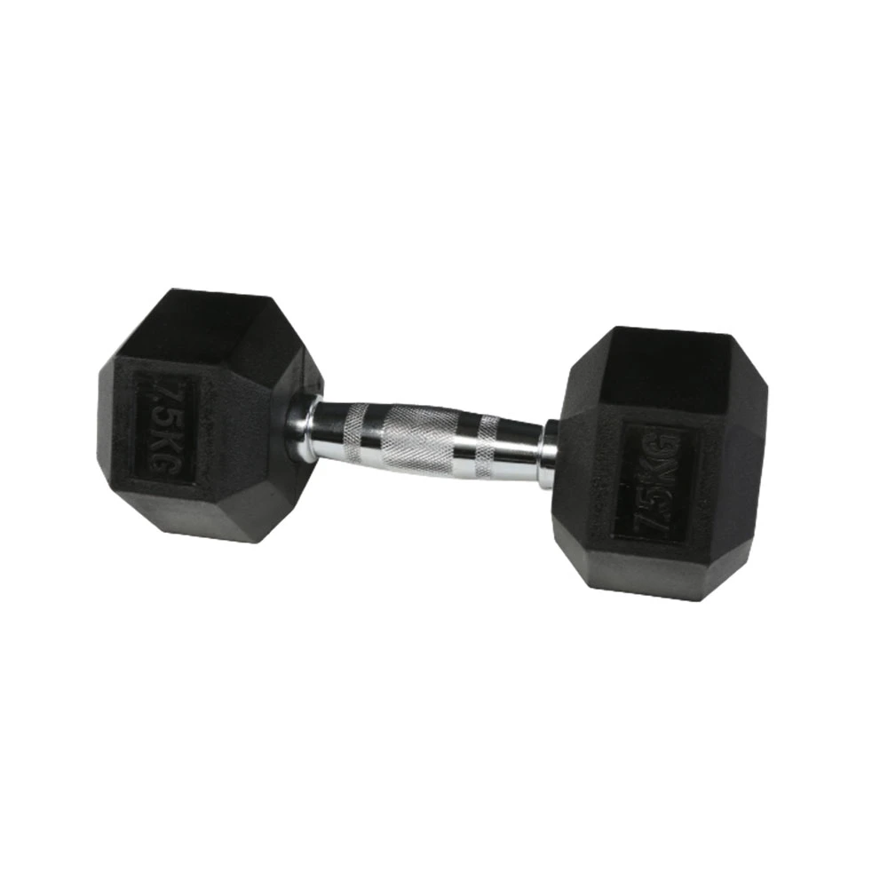 Rubber Coated Solid Steel Cast-Iron Dumbbell for Muscle Toning, Full Body Workout, Home Gym Dumbbell, Sold in Single