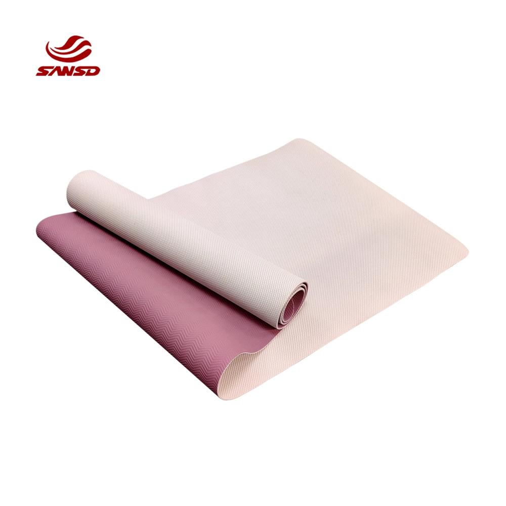 Super Elastic Anti-Tear Mesh Sandwich Yoga Mat TPE Material Perform Excellent in Anti-Slip