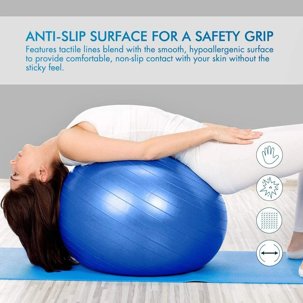 Yoga Ball Exercises Yoga Ball Workout with 55cm 65cm 75cm