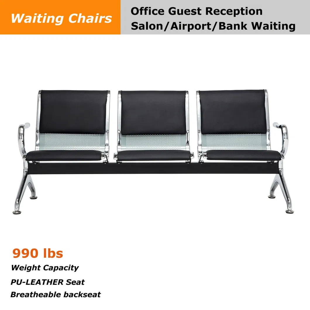 3-Seat PU Leather Bench