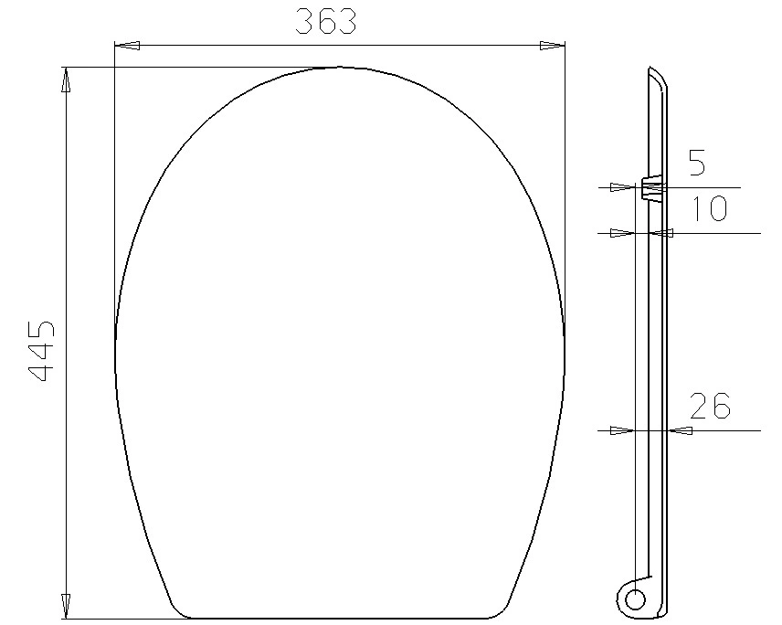 Simple Single Press Quick Release Thin Wc Seat Cover Slow Drop Easy Operate Duroplast Slim UF Toilet Seat