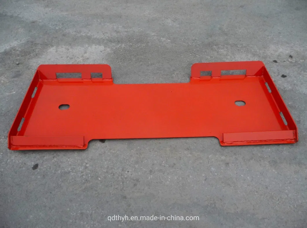 3/16 Inch Weld on Blank Plate Fits Skid Steer Quick Attach Orange