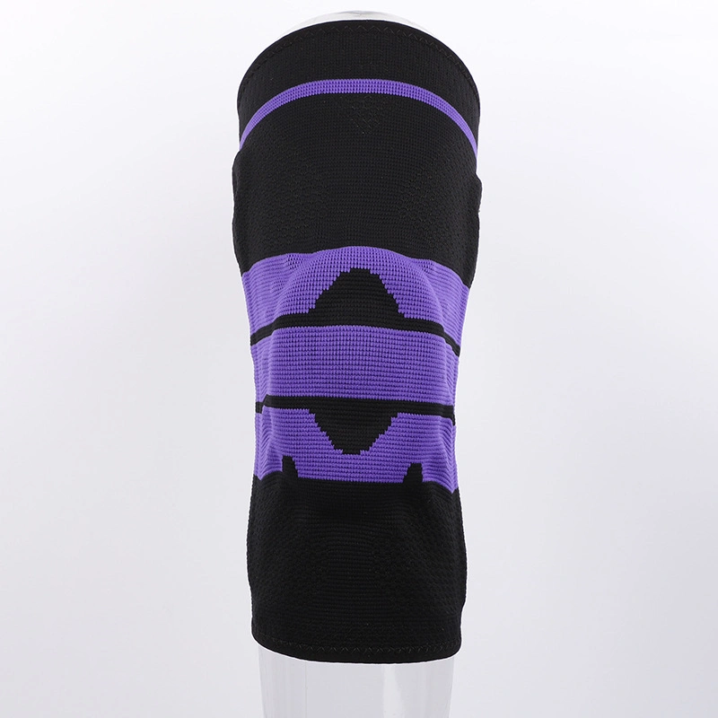 Sport Nylon Silicone Knee Braces Compression Knee Sleeve Support for Basketball