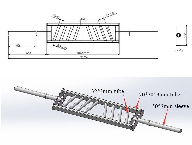 Gym Fitness Equipment Factory Direct Supply OEM Grip Swiss Barbell Bar for Bench Press Bodybuilding