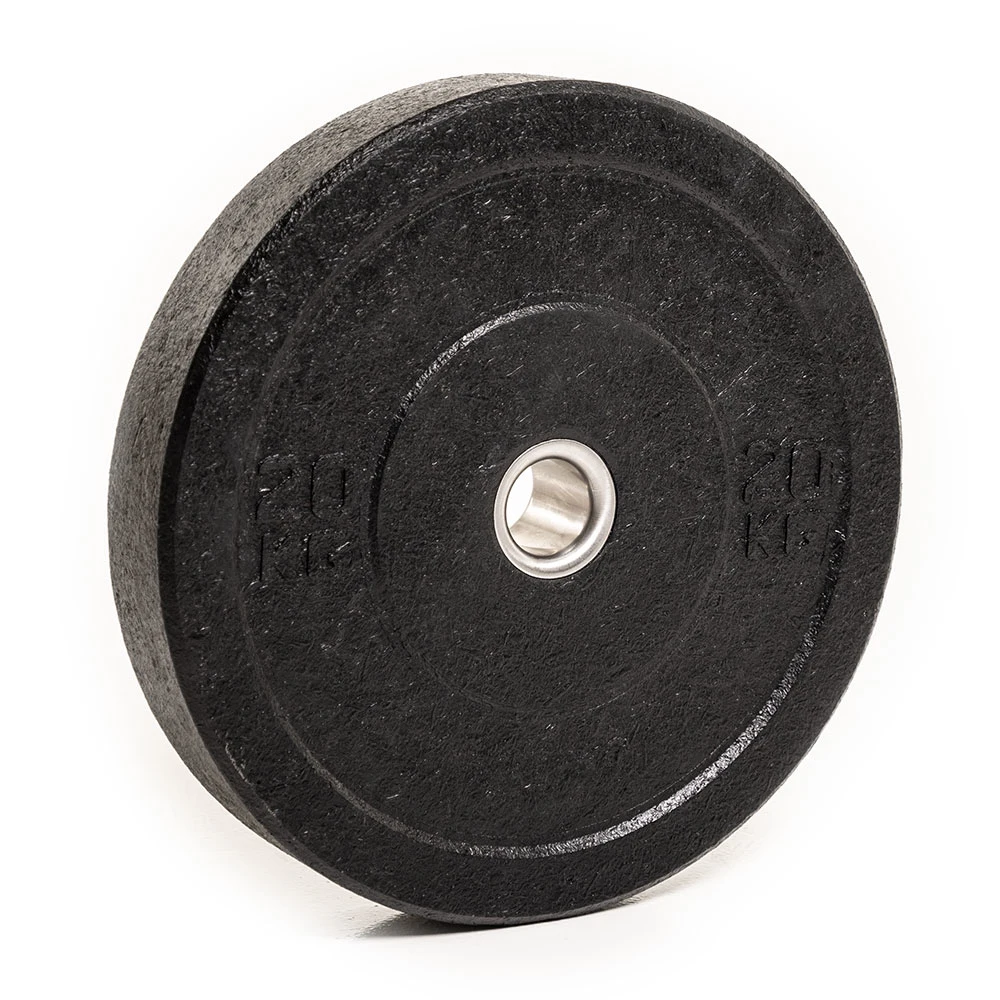 Black Rubber Solid Bumper Plates for Weightlifting Free Weights Op Plate