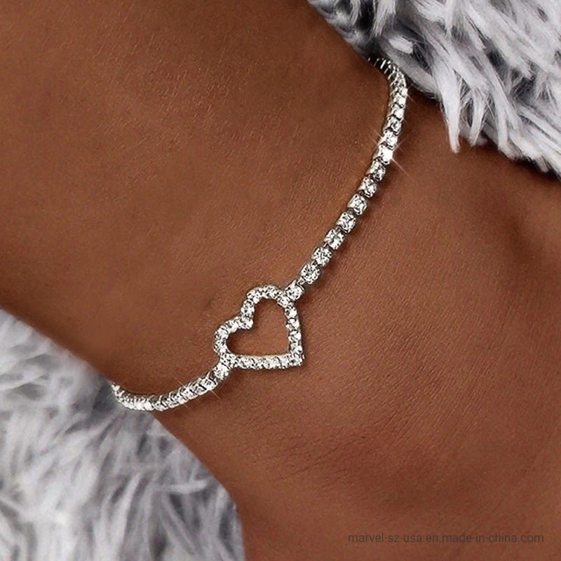 Rhinestone Chain Women&prime;s Anklets Silver Color/Gold Color