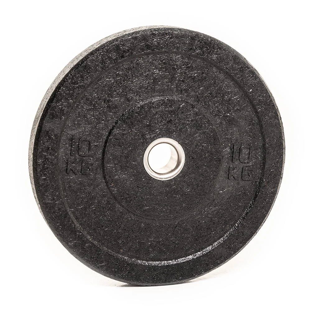 Black Rubber Solid Bumper Plates for Weightlifting Free Weights Op Plate