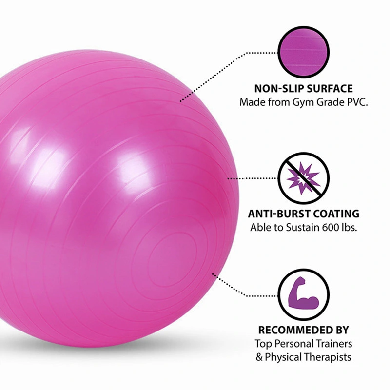 Anti Burst Yoga Ball Peanut Exercise Ball with Hand Pump