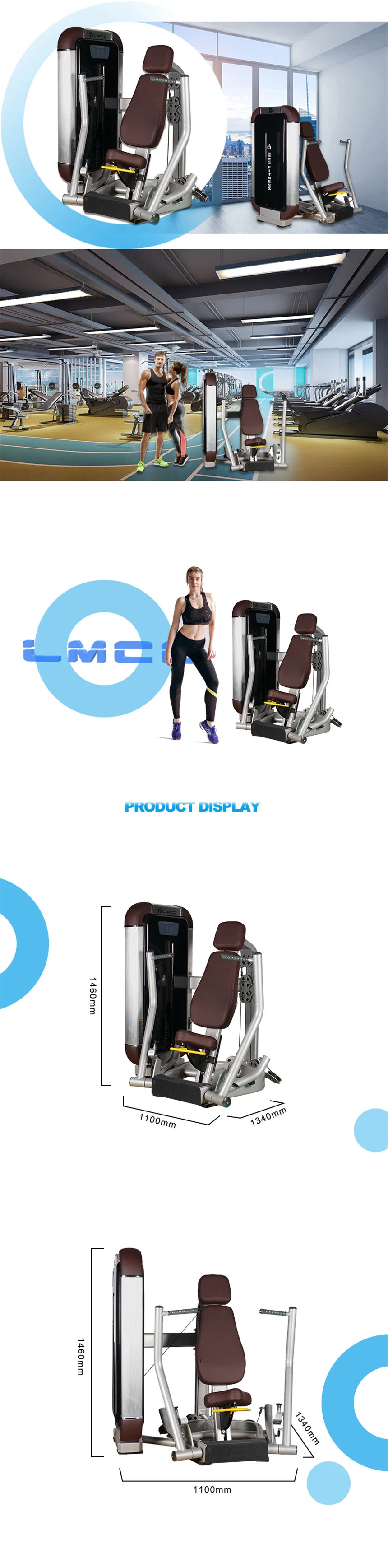 Lmcc Commercial Fitness Gym Equipment Strength Training Seated Pin Load Selection Wide Chest Press Equipment