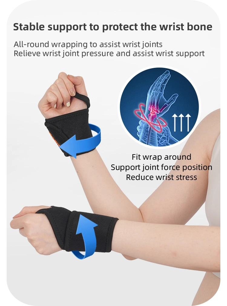 Factory Price Weight Lift Volleyball Tunnel Hand TPU Neoprene Black Brace Compression Yoga Wrist Support