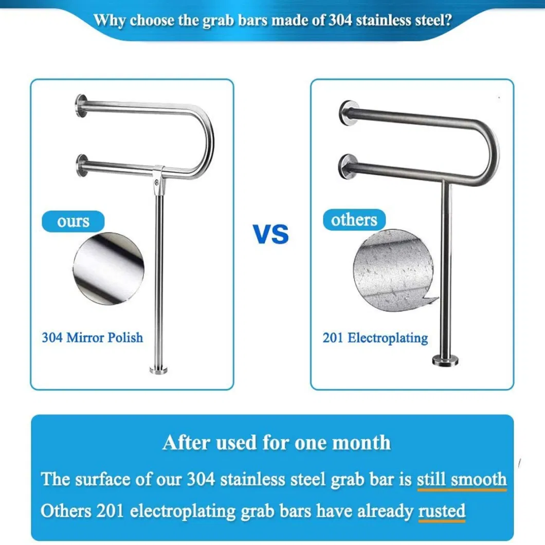 Stainless Steel 304 T-Shaped Bathroom Grab Bar