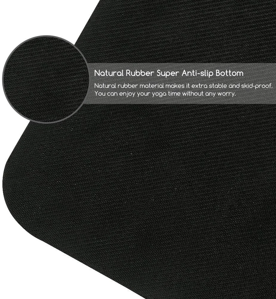 Sport Exercise Gym Anti-Slip PU Natural Rubber Yoga Mat