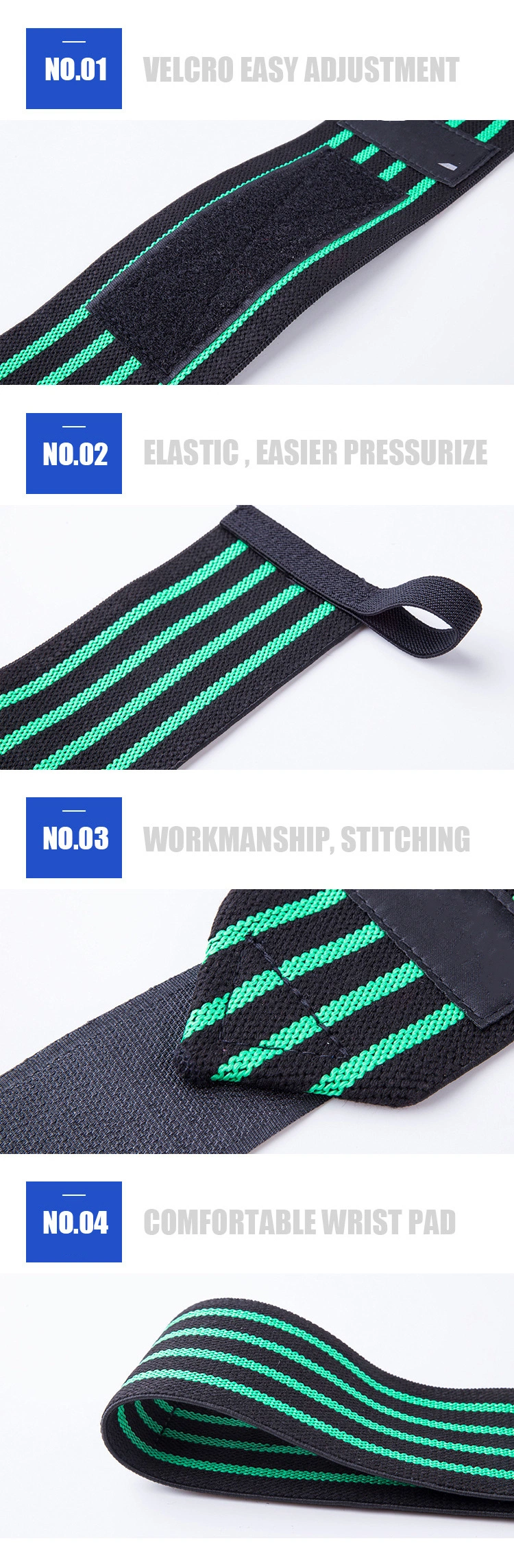 Weightlifting Gym Weight Lifting Straps Fitness Training Wrist Wraps Padded Hand Bands