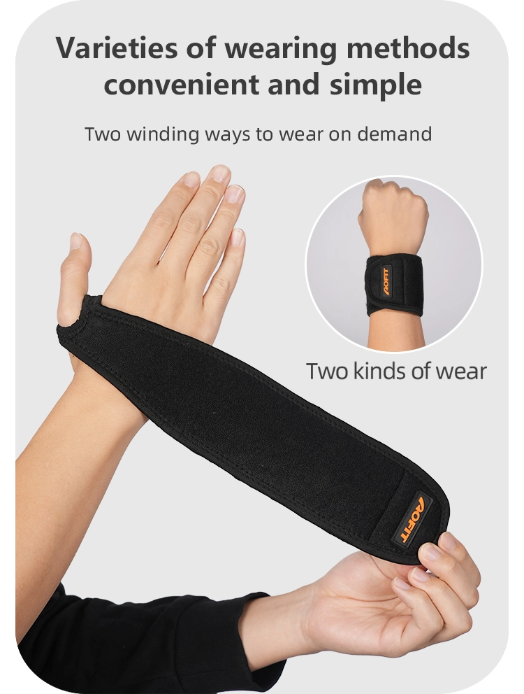 Factory Price Weight Lift Volleyball Tunnel Hand TPU Neoprene Black Brace Compression Yoga Wrist Support