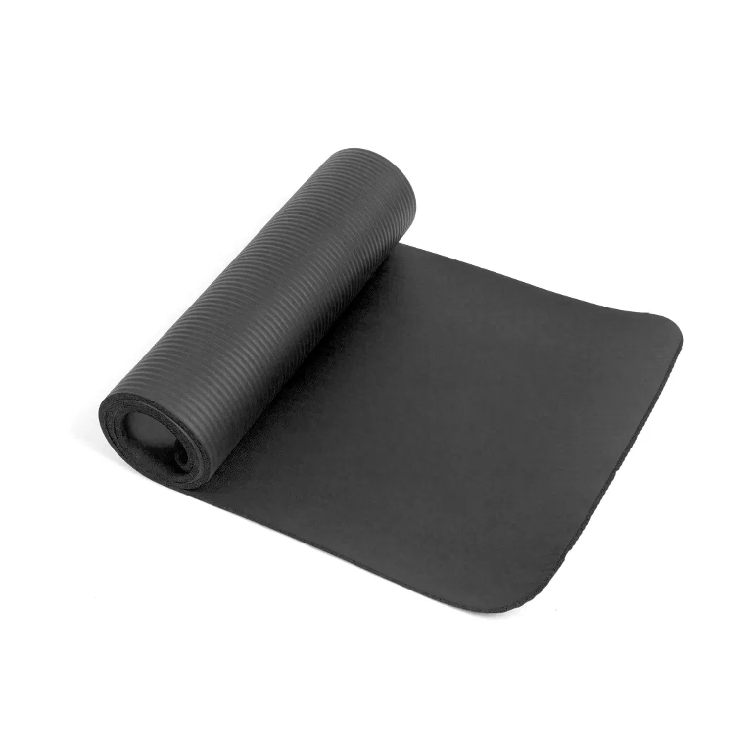 Leaderway 8-20mm Extra Thick High Density Anti-Tear Exercise Balance NBR Yoga Mat with Carrying Strap