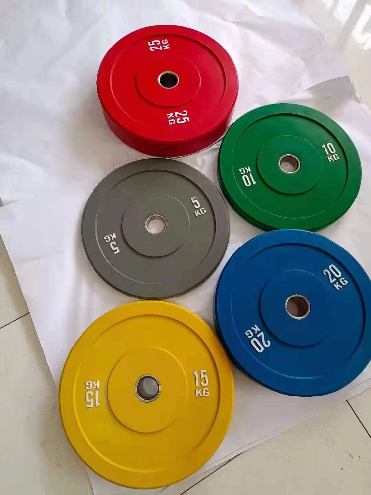 Sales Gym Equipment Training Home Weightlifting Dumbbell Plate Kg Gym Disc Fitness Color Rubber Bumper Weight Barbell Plates